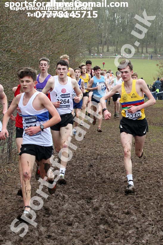 Mens under-17s, 2020 British Athletics Inter Counties Cross Country Champs., Prestwold Hall, Loughborough. Photo: David T. Hewitson/Sports for All Pics